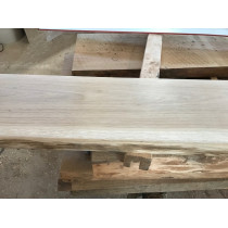 Baumscheibe, Waschtisch, Tischplatte, unbesäumt/gerade, Eiche, Baumkante 90x30x3cm